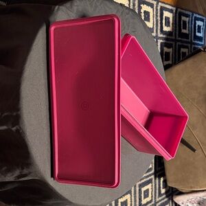 Tupperware Bold Pink Bread Container